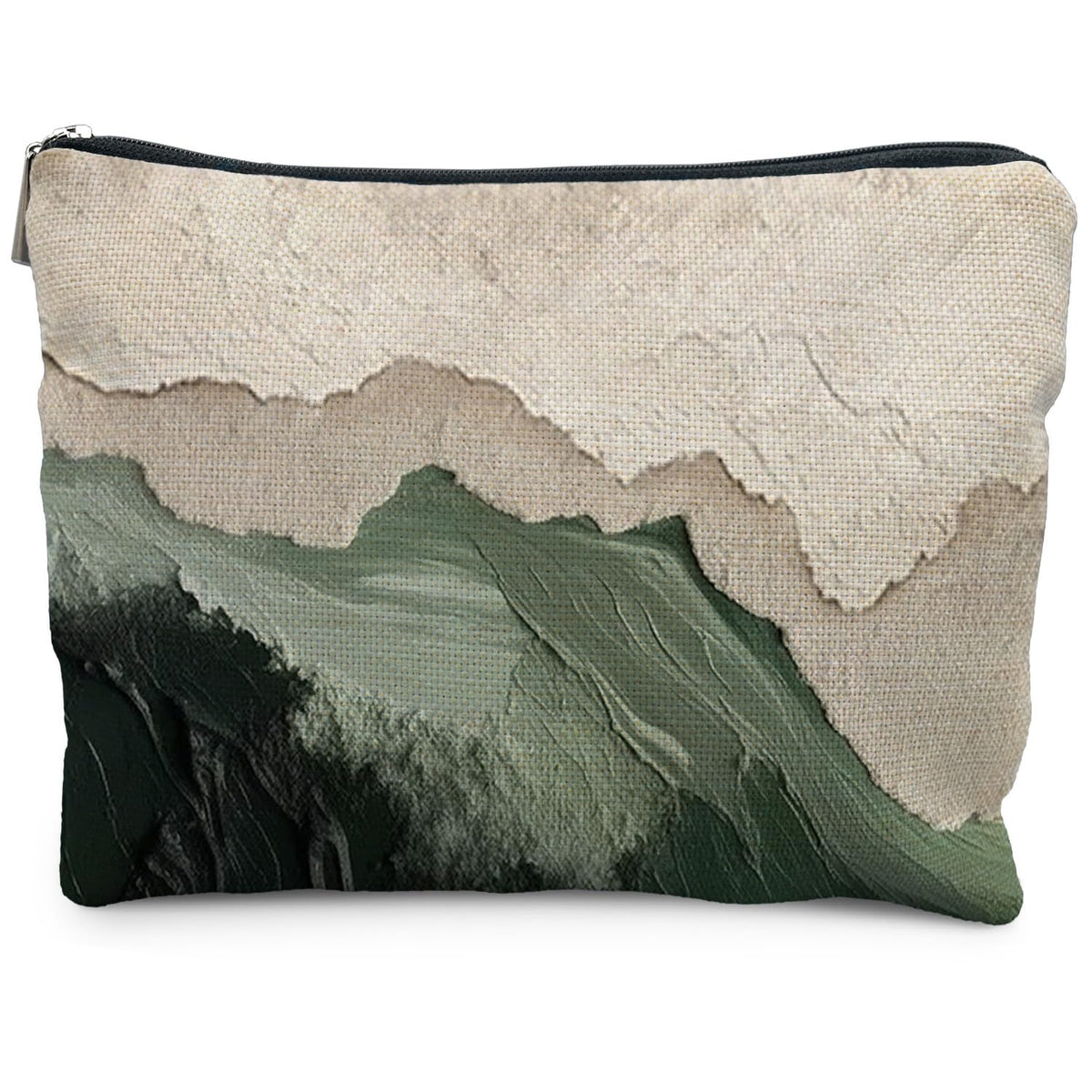 Boho Makeup Bag Gifts for Women, Sunset Leaf Aesthetic Makeup Pouch