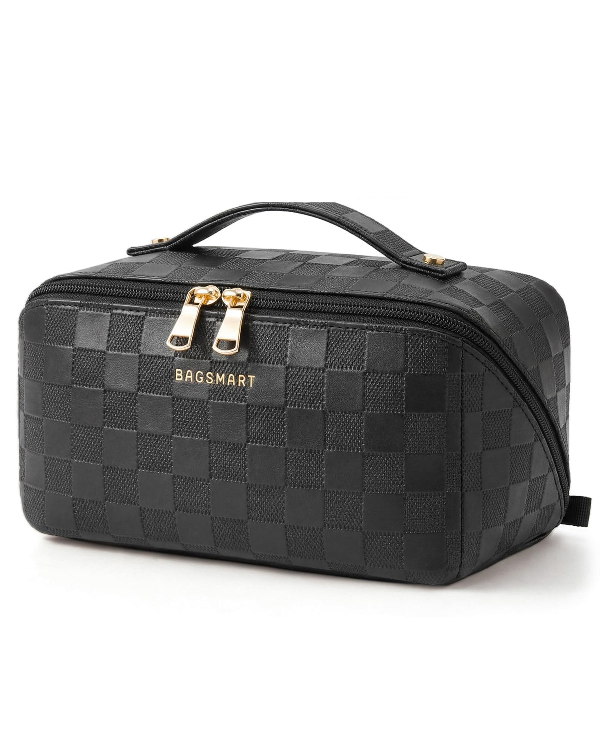 BAGSMART Makeup Bag Travel Cosmetic Bag,Women Toiletry Case, Classic Brown