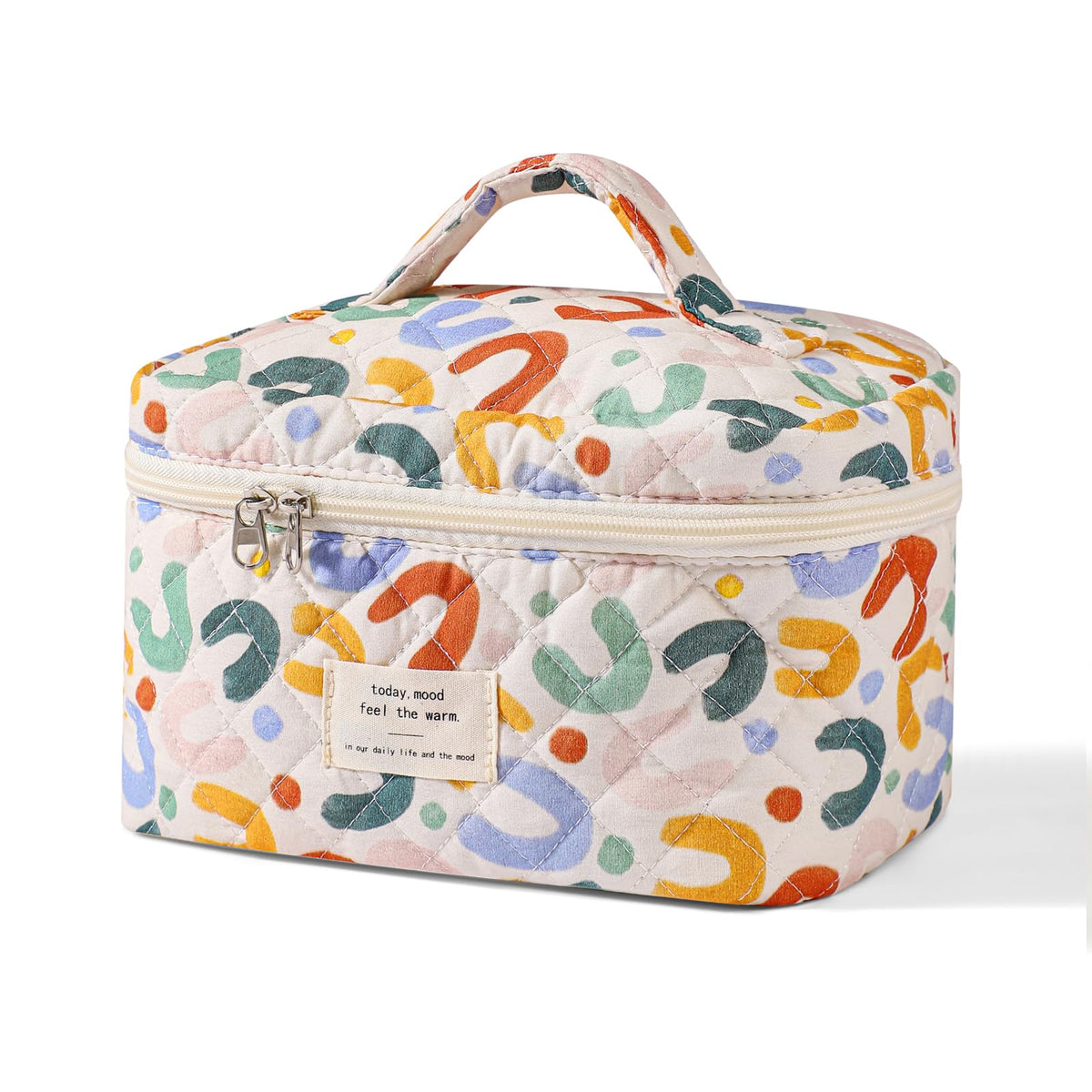 uekeboag Large Travel Quilted Makeup Bag for Women