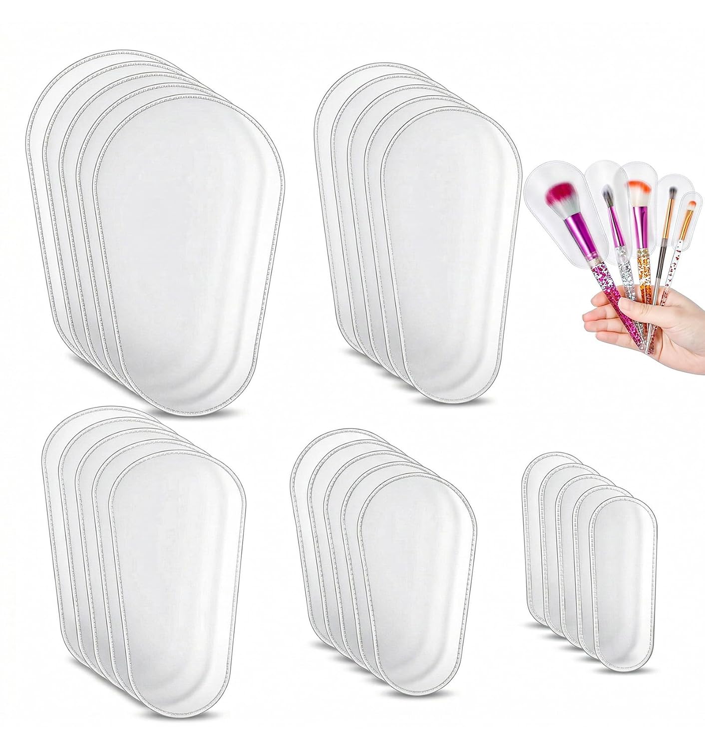 25 Pcs 5 Sizes Makeup Brush Covers, Makeup Brush Cover EVA
