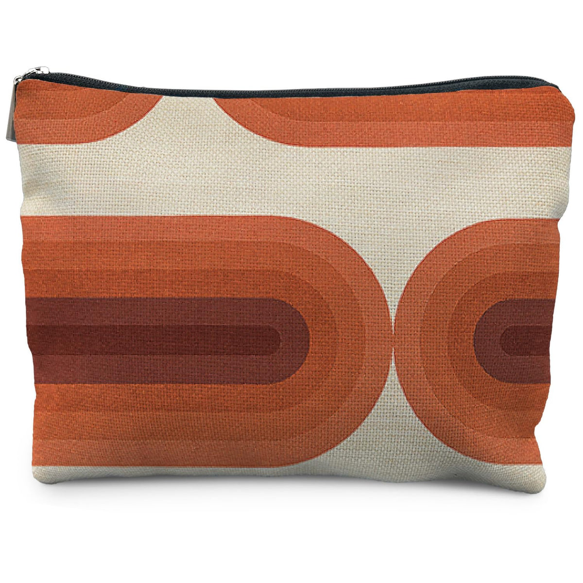 Boho Makeup Bag Gifts for Women, Sunset Leaf Aesthetic Makeup Pouch