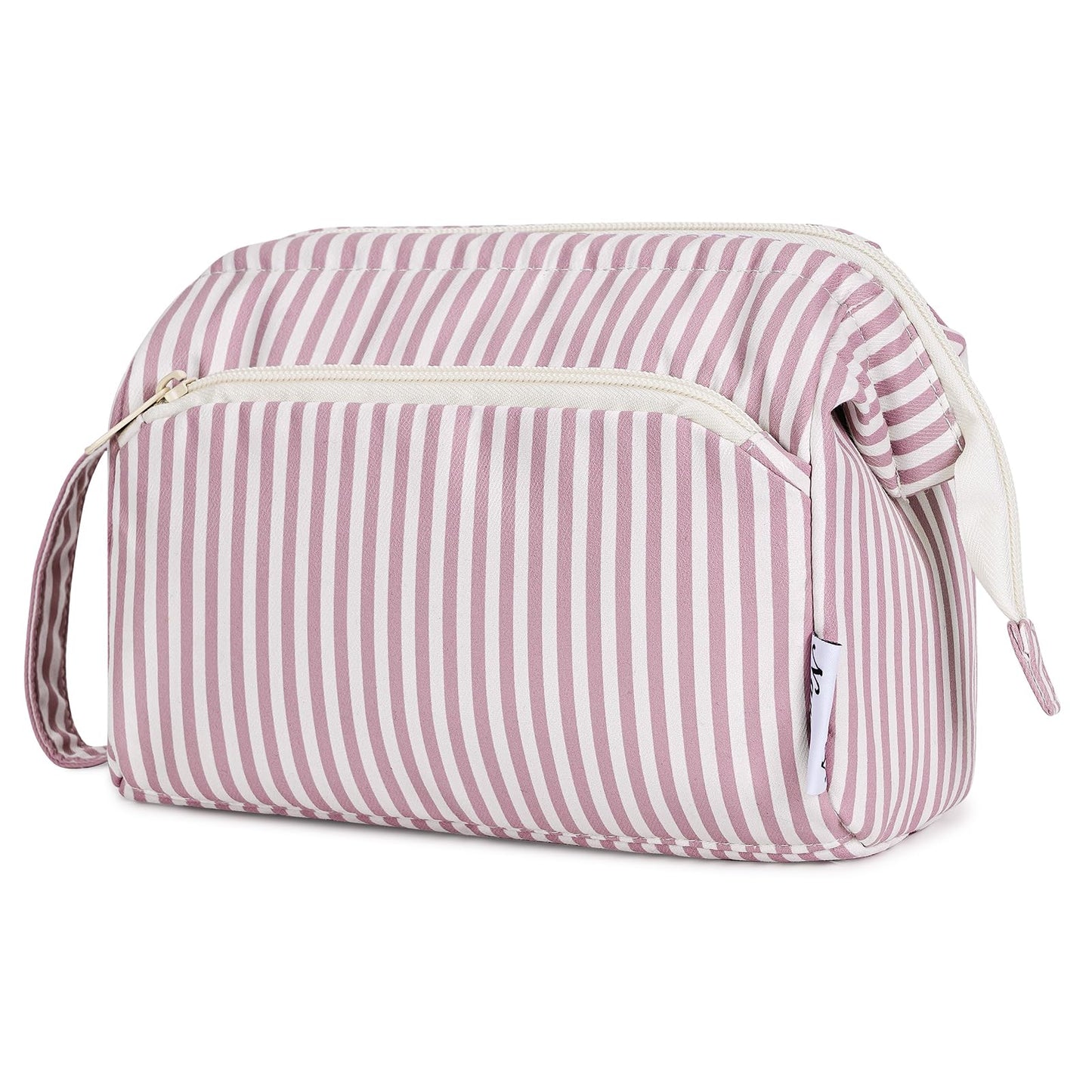 Narwey Travel Makeup Bag Toiletry Bag, Wide Open Cosmetic Bag for Women