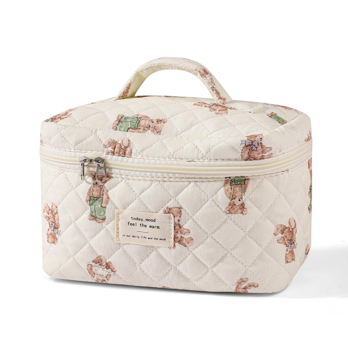 uekeboag Large Travel Quilted Makeup Bag for Women