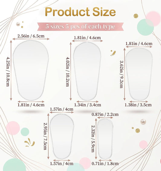 25 Pcs 5 Sizes Makeup Brush Covers, Makeup Brush Cover EVA