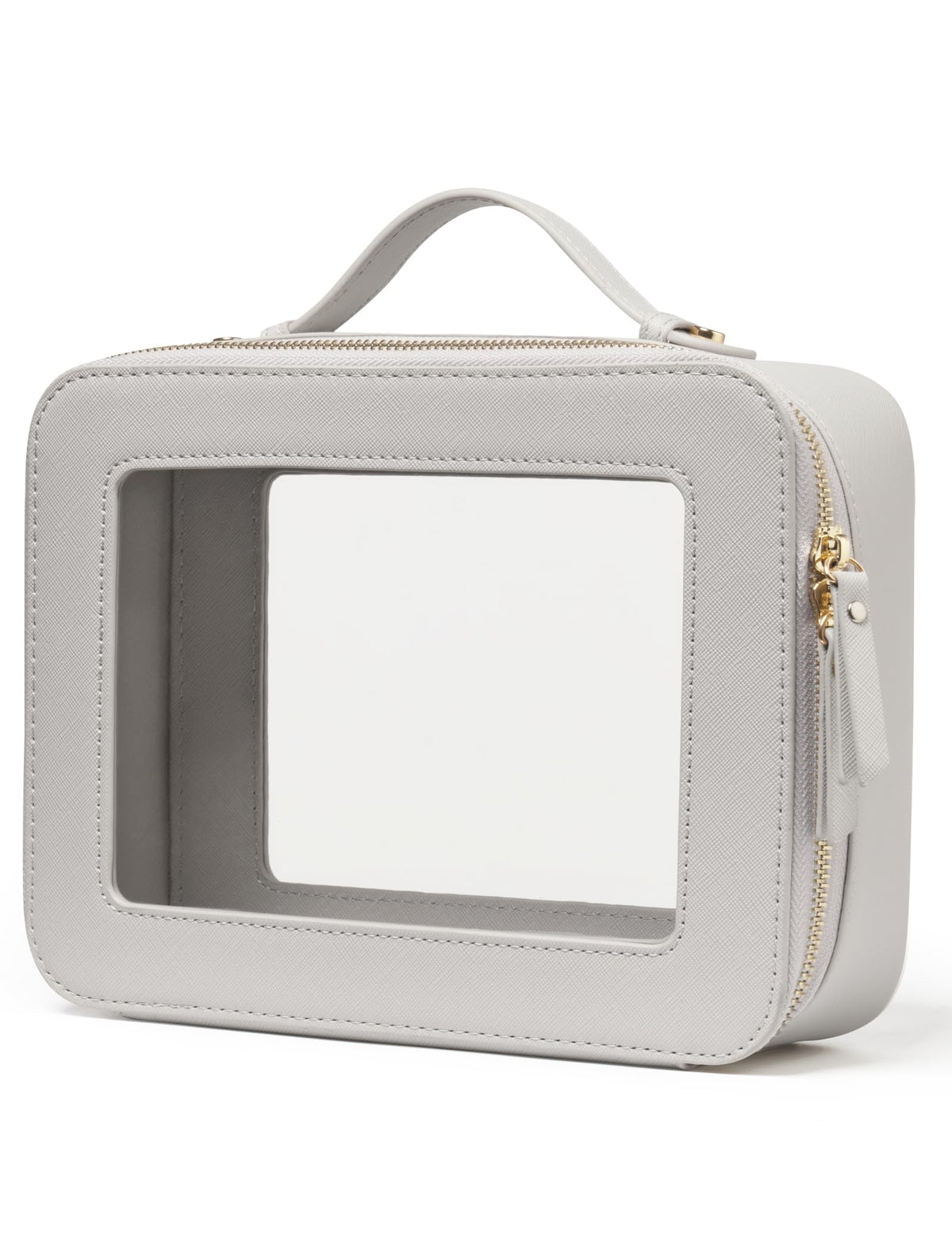 Popvibe Clear Makeup Bag Travel Cosmetic Case Transparent Toiletry Bag with Zipper, Portable Make Up Organizer Traveling Compact Car Bag for Essentials, Hotpink, Large
