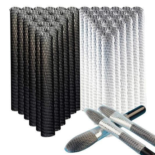 100pcs Makeup Brush Protector Cosmetic Makeup Brush Pen Guard Expandable Mesh Sleeve Covers Set Storage medium large sizes brushes for Travel