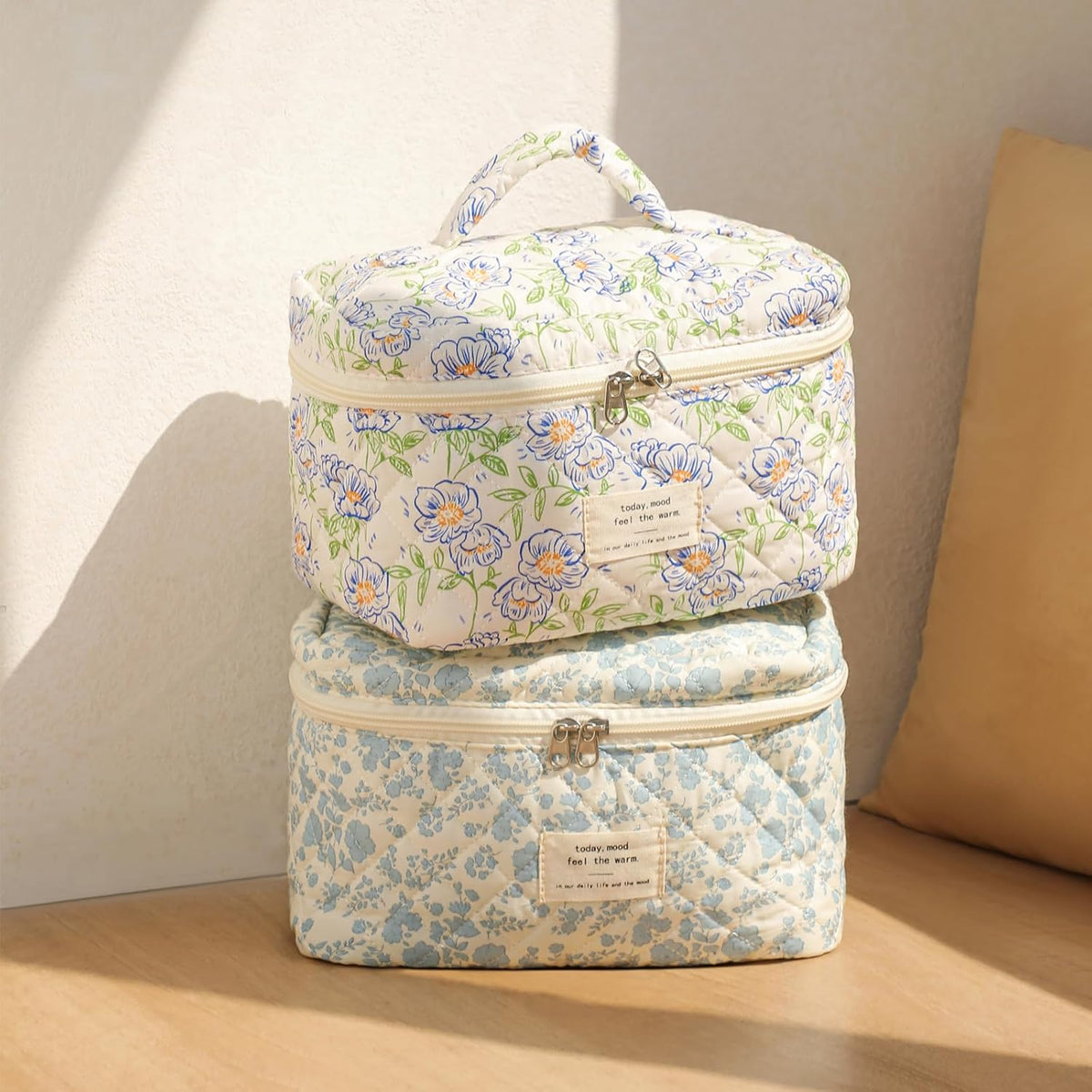 uekeboag Large Travel Quilted Makeup Bag for Women