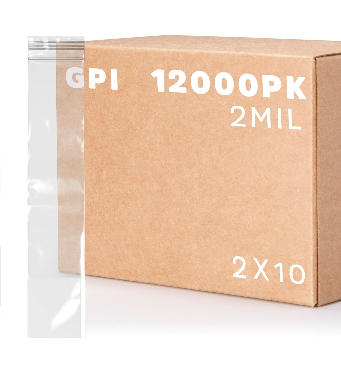 3" x 10" Long Zip Bags, 1000 Pack, Clear Plastic Reclosable Zip Baggies, 2 Mil Thick, Resealable Poly Bags for Packaging Insence, Necklaces, Jewelry & Office Supplies. GPI