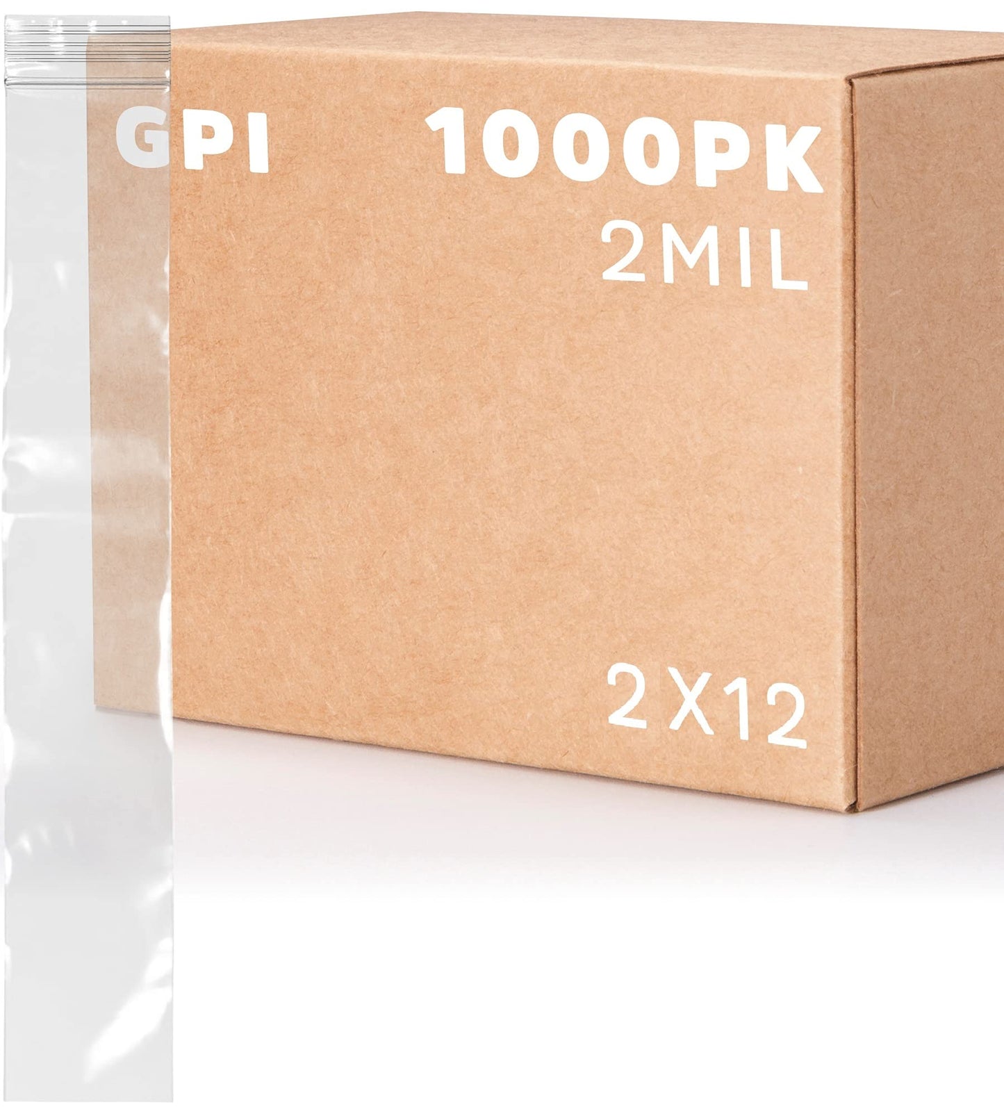 3" x 10" Long Zip Bags, 1000 Pack, Clear Plastic Reclosable Zip Baggies, 2 Mil Thick, Resealable Poly Bags for Packaging Insence, Necklaces, Jewelry & Office Supplies. GPI