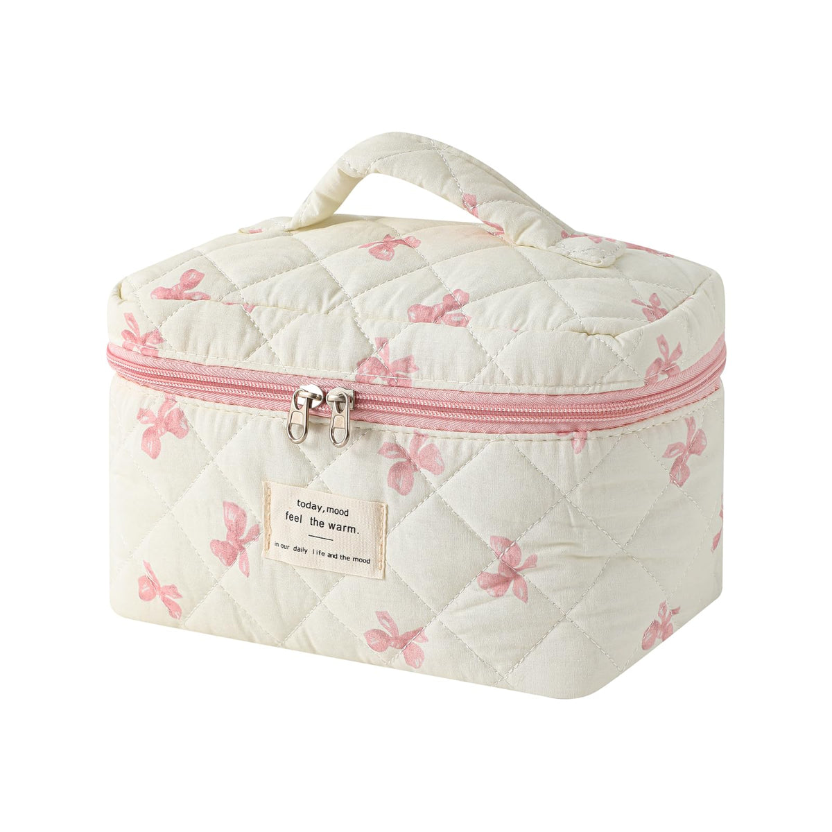 uekeboag Large Travel Quilted Makeup Bag for Women