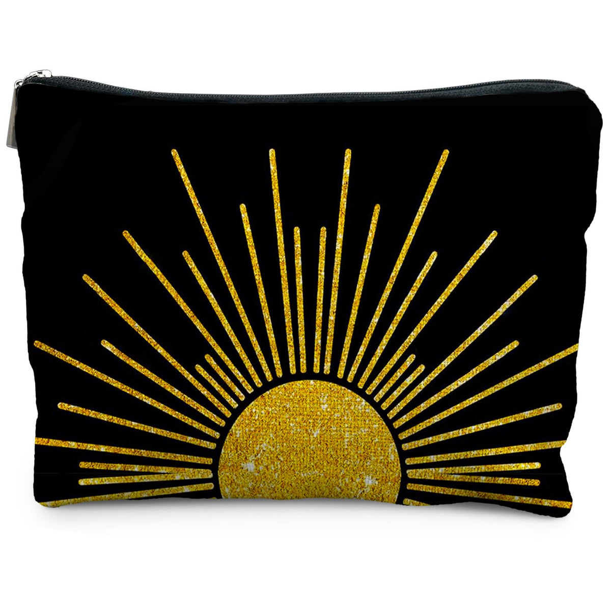Boho Makeup Bag Gifts for Women, Sunset Leaf Aesthetic Makeup Pouch