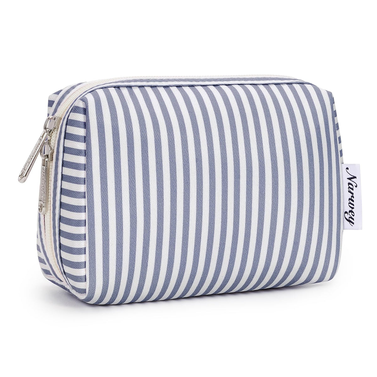 Narwey Checkered Makeup Bag Travel Cosmetic Bag Organizer Toiletry Bag Make Up Bags with Compartments for Women Girls (Large, Light Checkerboard)