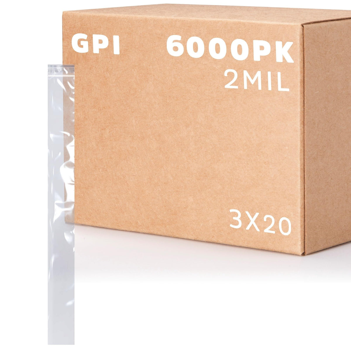 3" x 10" Long Zip Bags, 1000 Pack, Clear Plastic Reclosable Zip Baggies, 2 Mil Thick, Resealable Poly Bags for Packaging Insence, Necklaces, Jewelry & Office Supplies. GPI