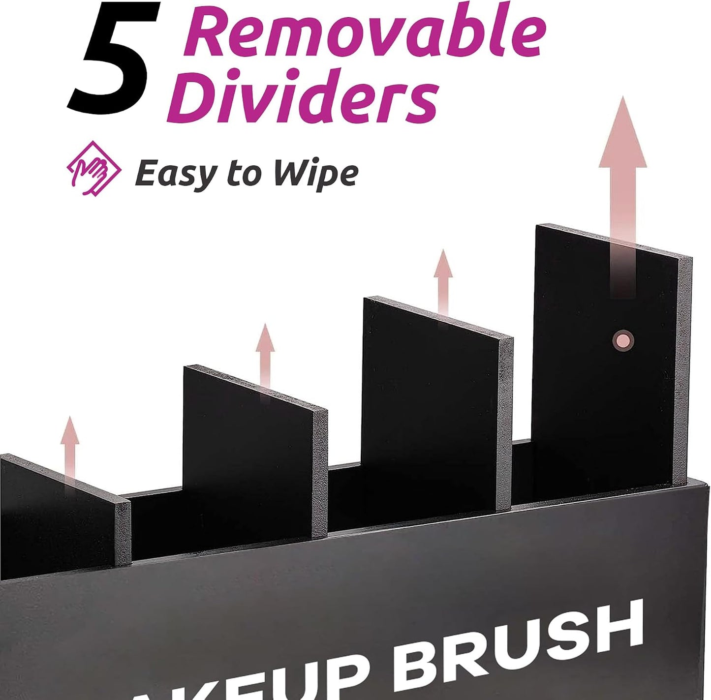 Suli Large Makeup Organizer for Vanity Countertop,Brush Holder Organizer