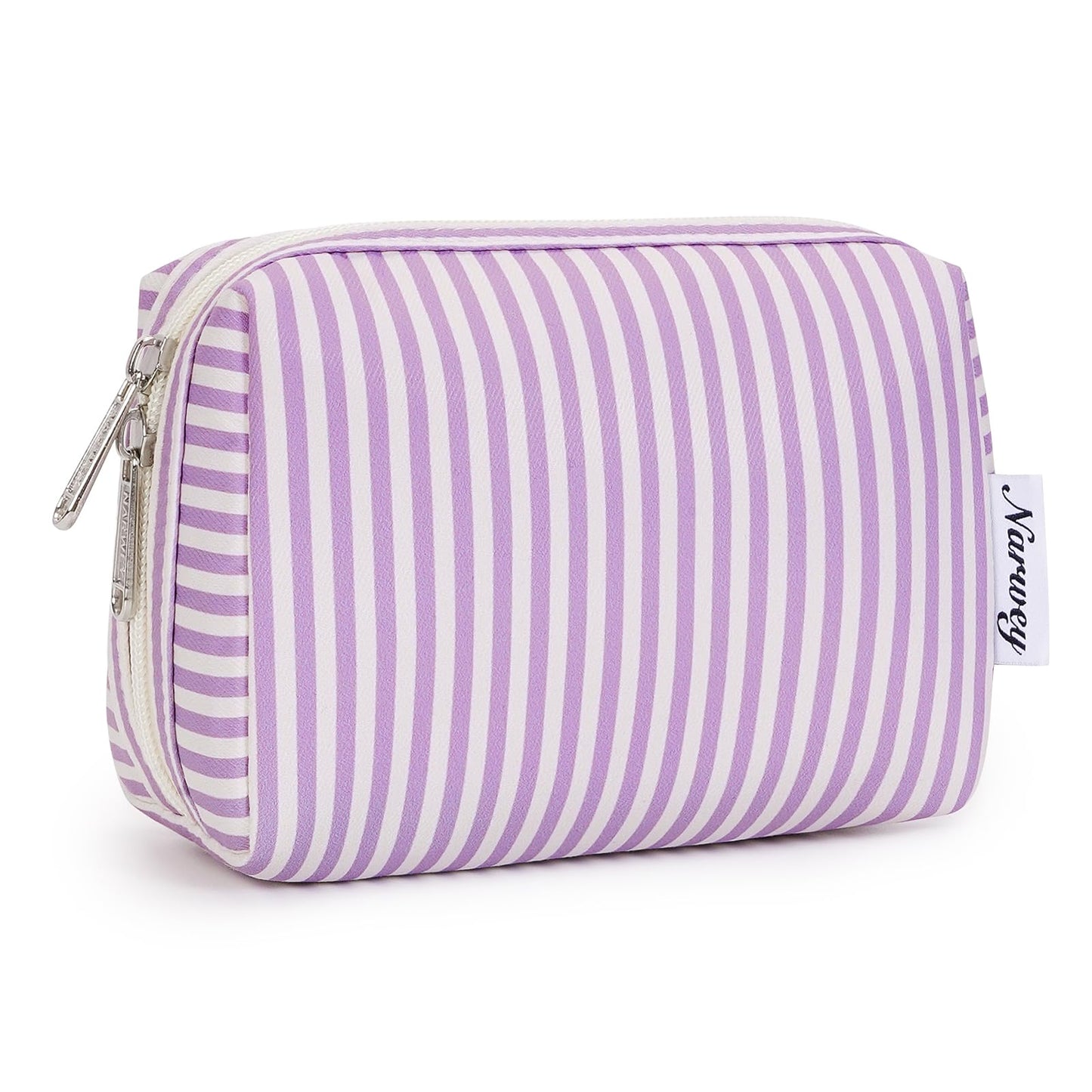 Narwey Checkered Makeup Bag Travel Cosmetic Bag Organizer Toiletry Bag Make Up Bags with Compartments for Women Girls (Large, Light Checkerboard)