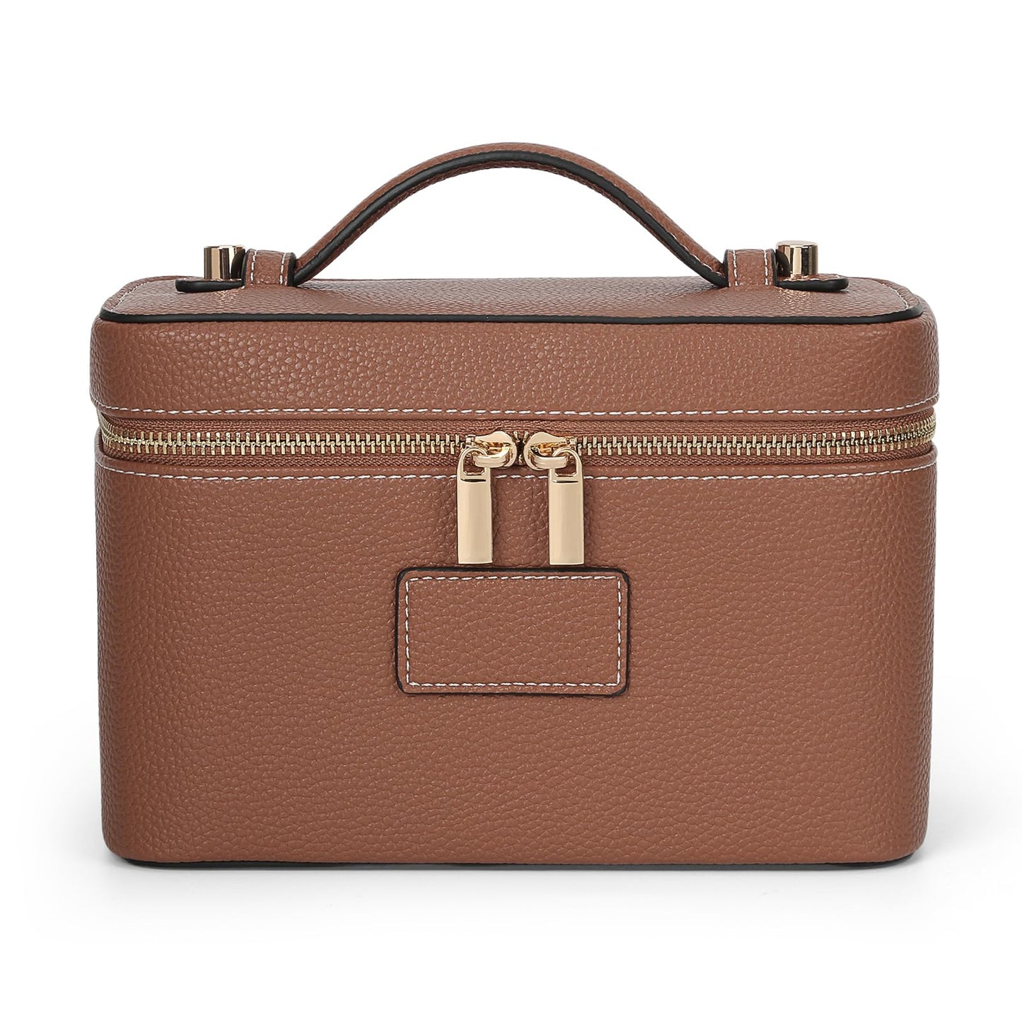 HiTotes Makeup Bag Vanity Case for Women Leather Cosmetic Bag Travel Toiletry Bags Portable Makeup Organizer Case