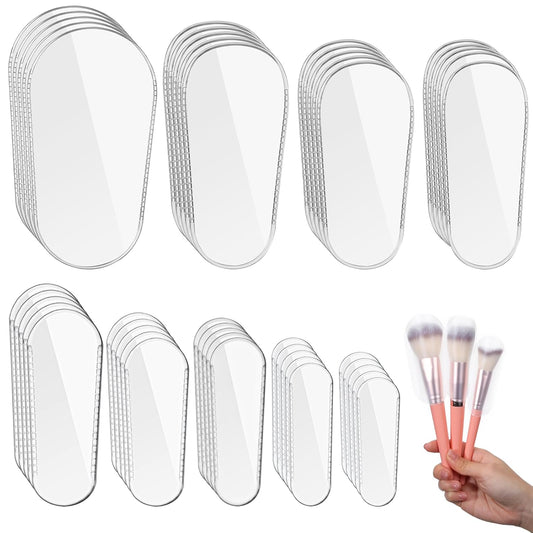 Makeup Brush Covers, 45 PCS Silicone Makeup Brush Dust Cover for Travel and Home Storage Travel Holder with Universal Fit Flexible Make up Brushes for Mother Wife Girl-Friend Make up Brushes, 9 Sizes