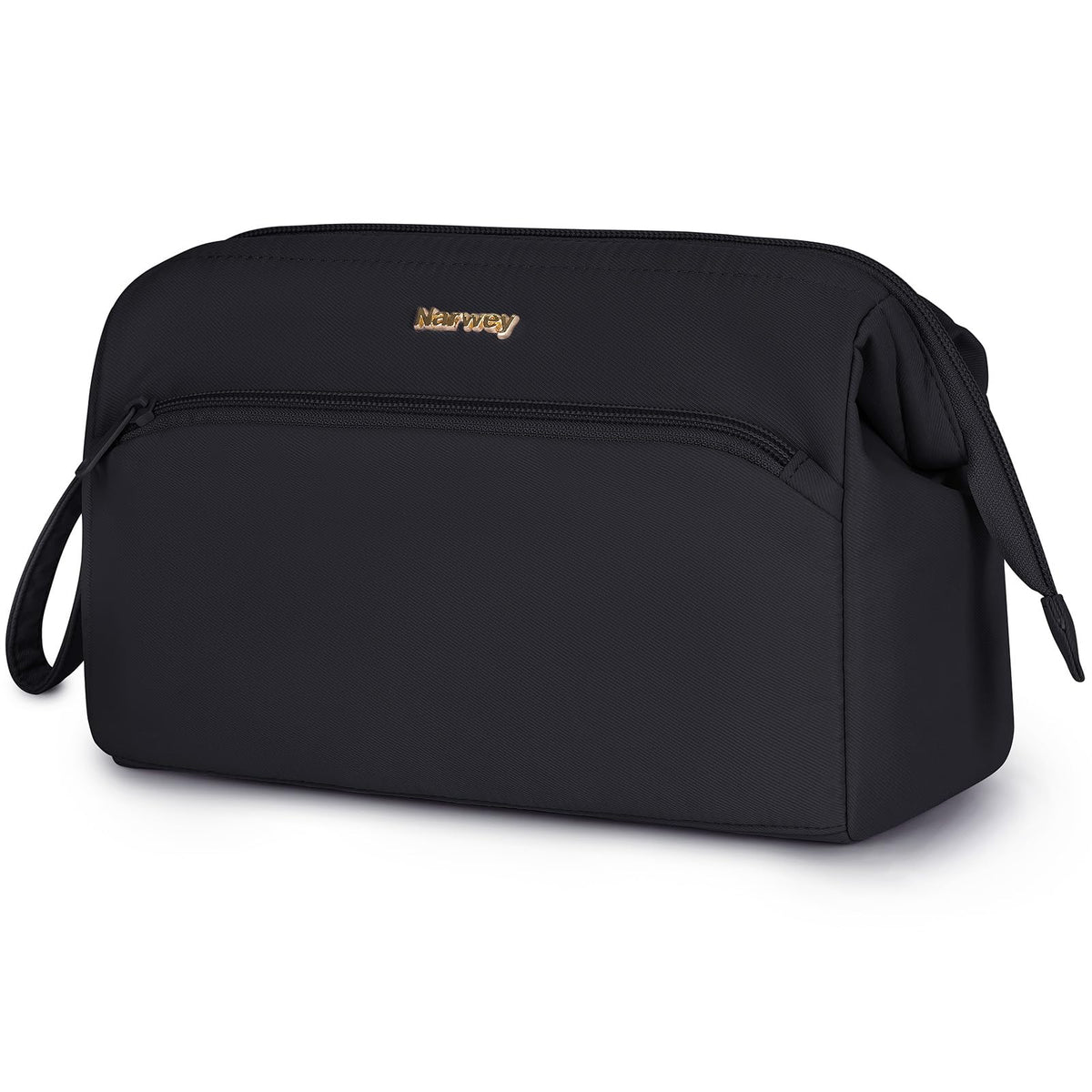 Narwey Travel Makeup Bag Toiletry Bag, Wide Open Cosmetic Bag for Women