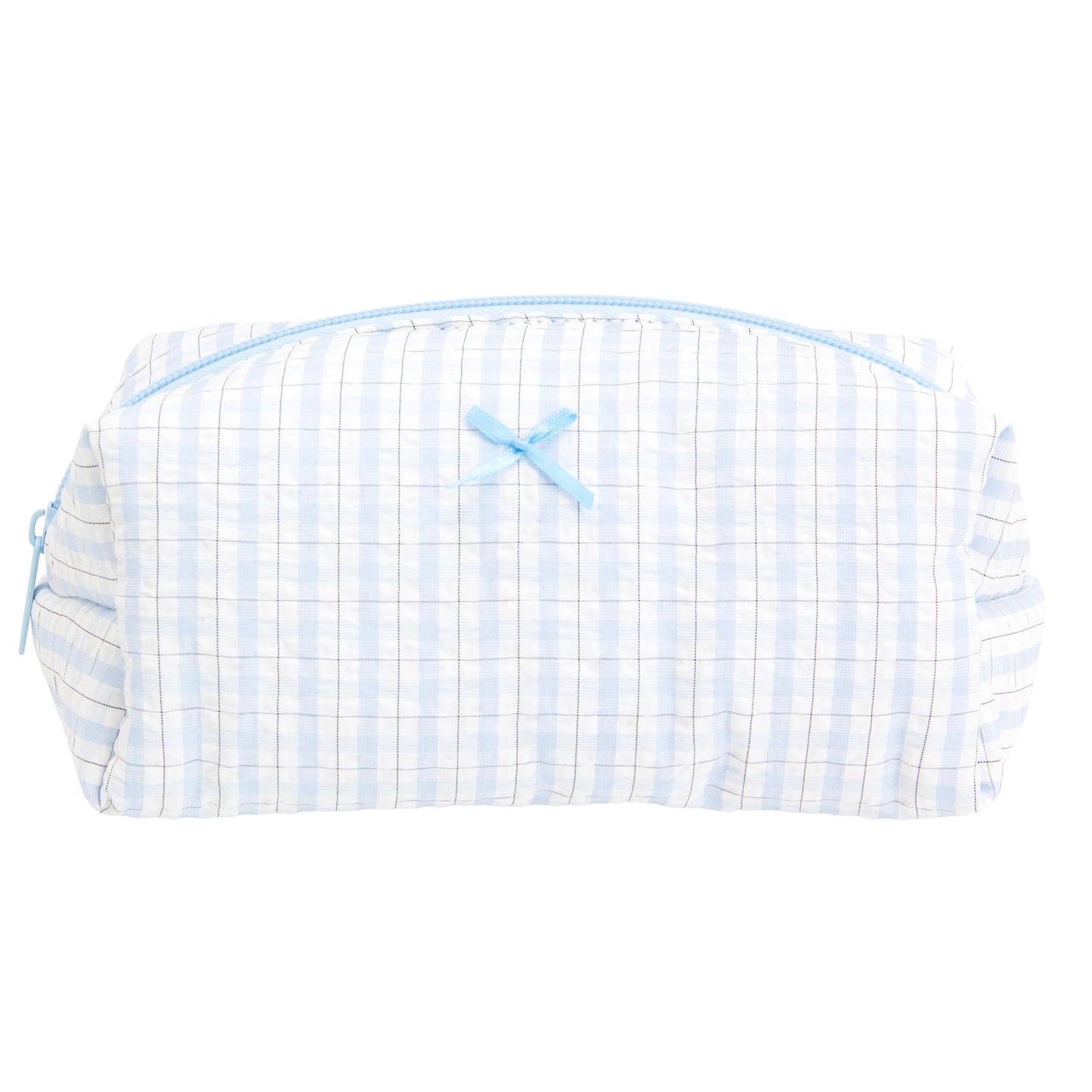 PAZIMIIK Cozy Makeup Bag for Women,Zipper Cosmetic Pouch,Stripe Blue