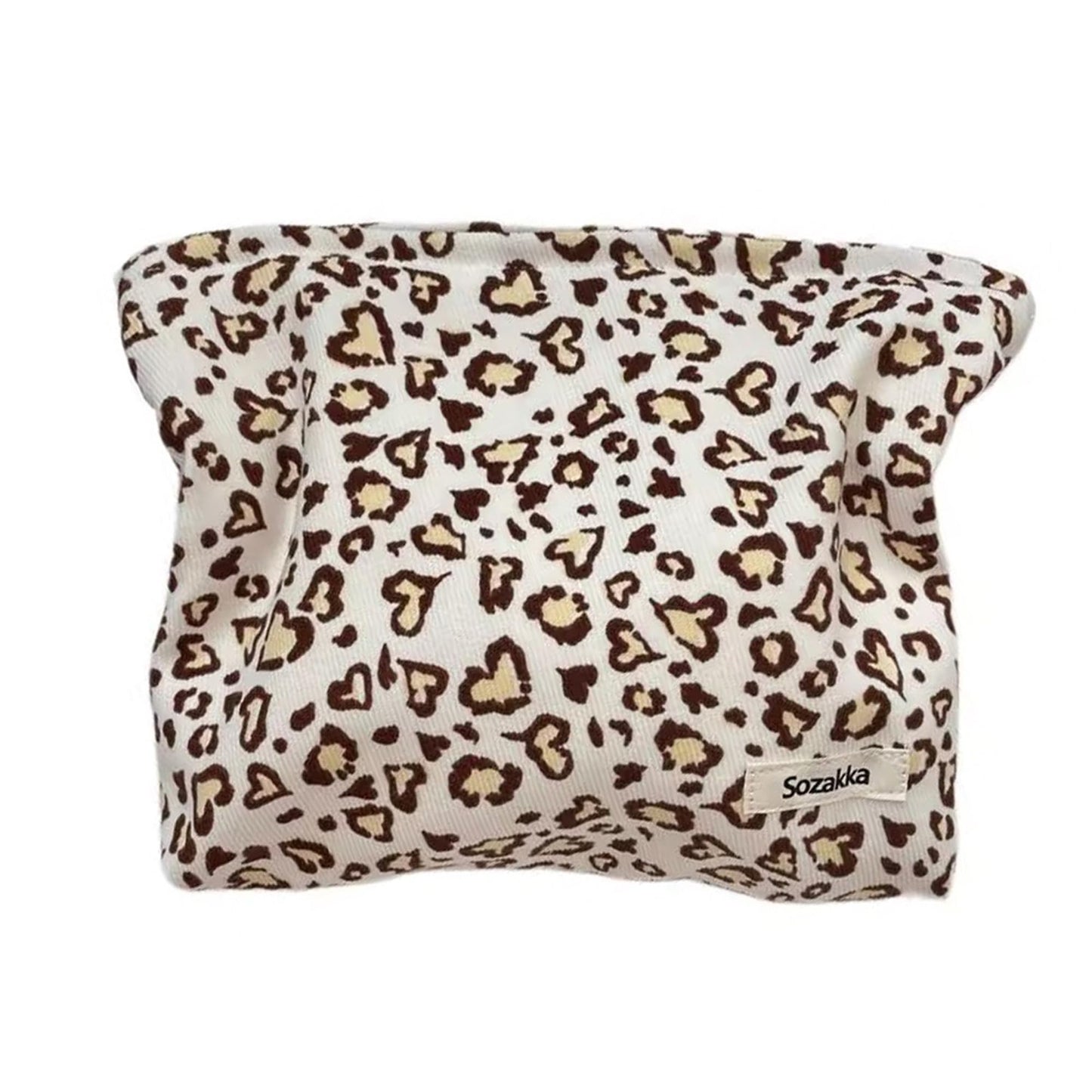 Cosmetic Bags for Women, Large Floral Makeup Bag for Purse, Dark Red Rose
