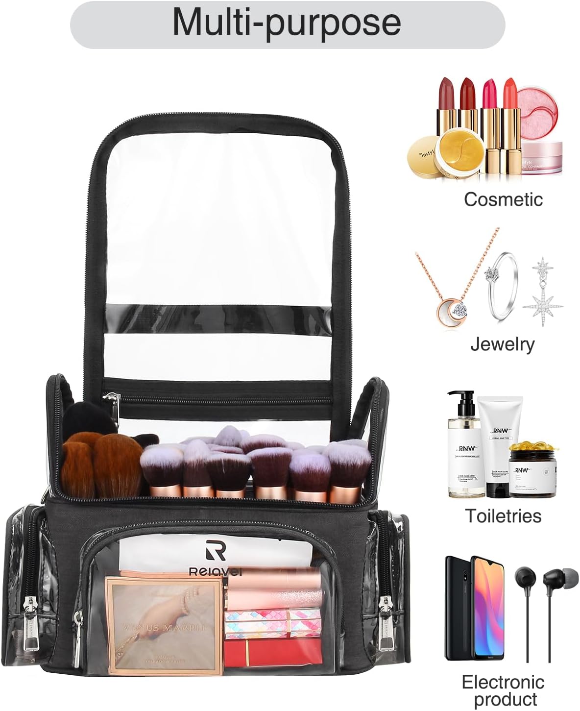 Makeup Brush Bag, Professional Makeup Brush Holder for Makeup Artist