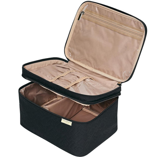 NISHEL Large Makeup Bag Organizer, Double Layer Cosmetic Travel Case