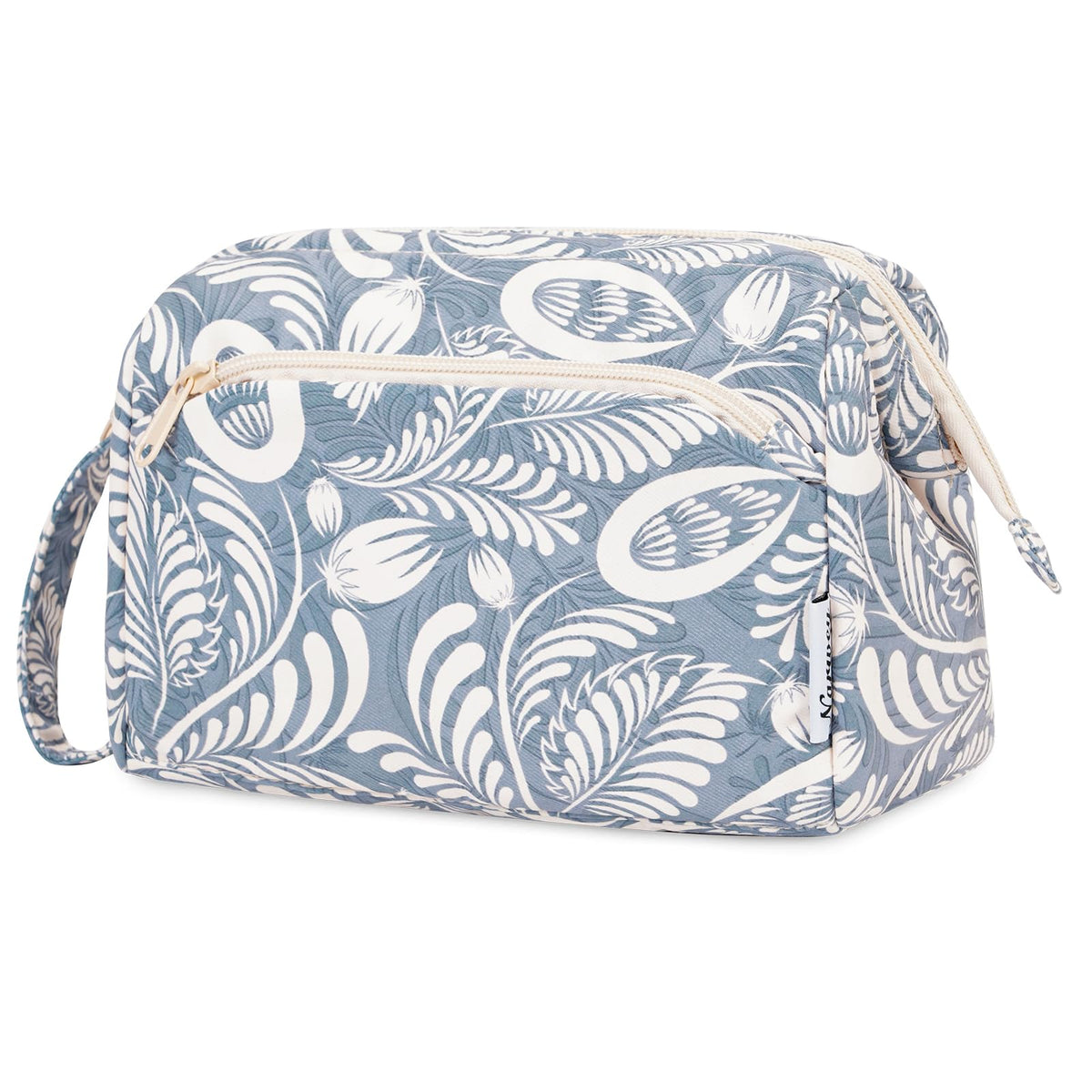 Narwey Travel Makeup Bag Toiletry Bag, Wide Open Cosmetic Bag for Women