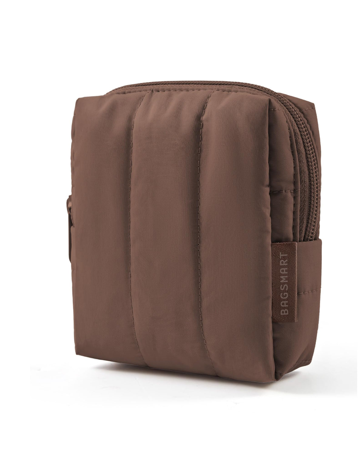 BAGSMART Puffy Travel Makeup Bag Duo Large & Small for Women, Leopard