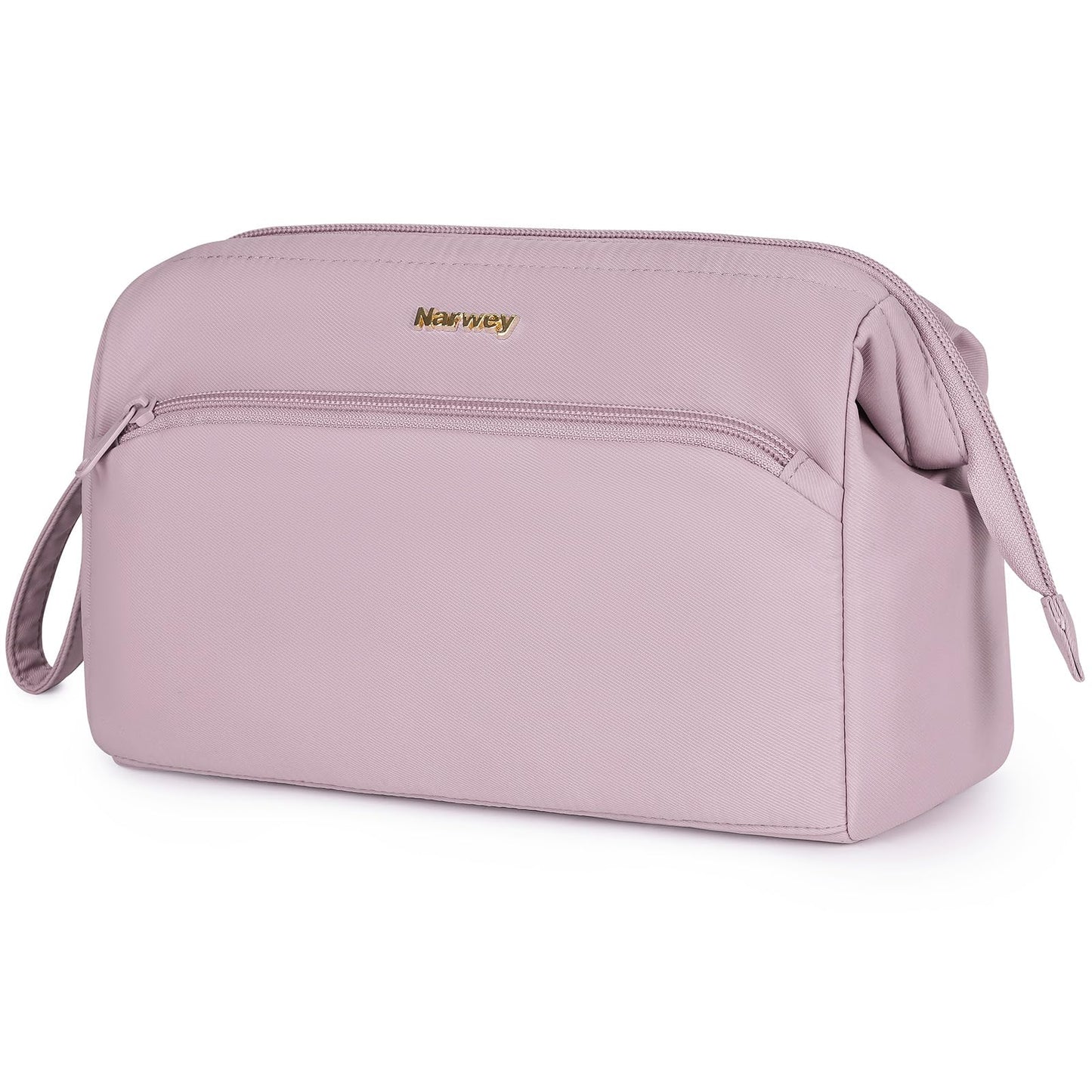 Narwey Travel Makeup Bag Toiletry Bag, Wide Open Cosmetic Bag for Women