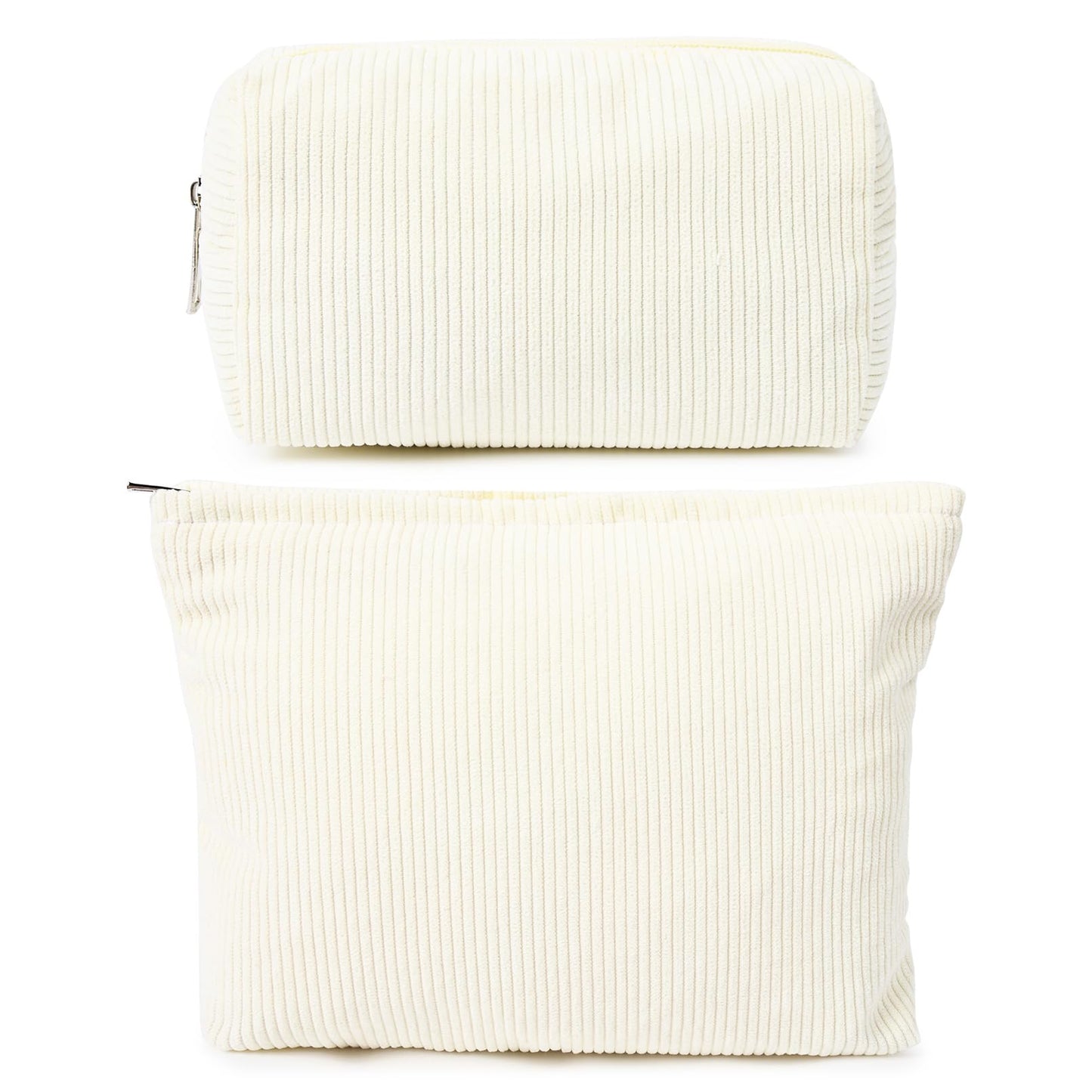 SOIDRAM 2 Pieces Makeup Bag Large Checkered Cosmetic Bag Capacity Canvas Mix Travel Toiletry Bag Organizer Cute Makeup Brushes Aesthetic Accessories Storage Bag for Women, Checkered Mix Rose Red