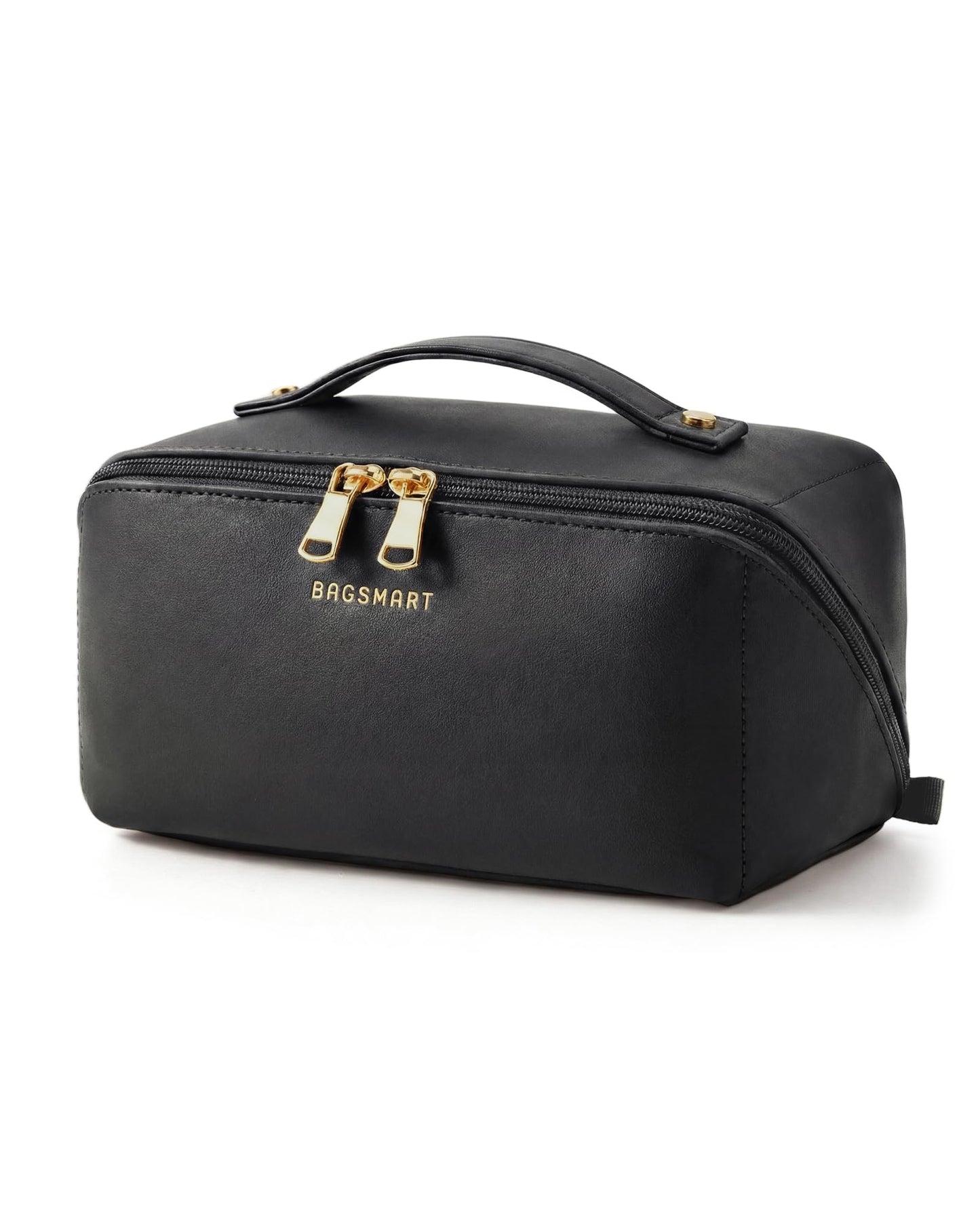 BAGSMART Makeup Bag Travel Cosmetic Bag,Women Toiletry Case, Classic Brown