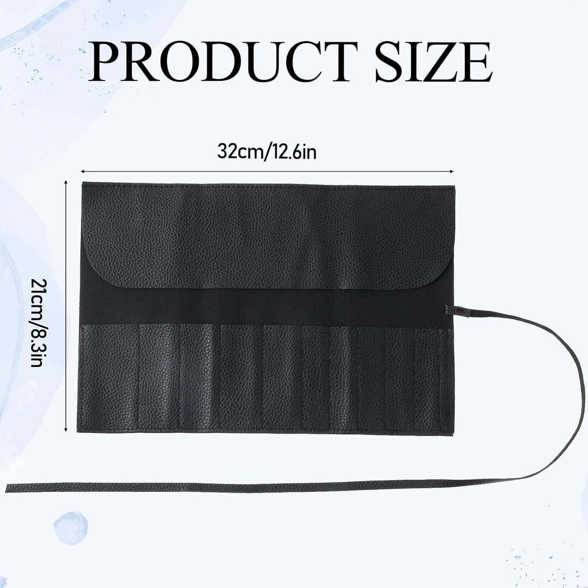 Makeup Brush Organizer PU Leather Makeup Brush Holder Travel 10 Slot Make up Brushes Roll Cosmetic Bag for Women