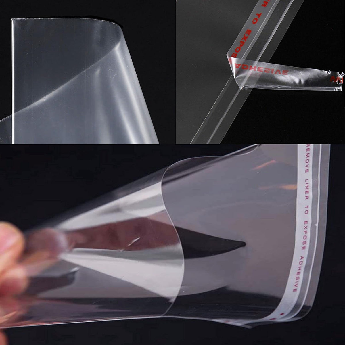 Long Self Adhesive Cellophane Bags 1x8 Clear Self Stick Cello Baggies 100pcs Skinny OPP Poly Glassine Bags 2mil for Toothbrush Pencil Necklace Candy Crafts Coffee Spoon Lip Brush Straw