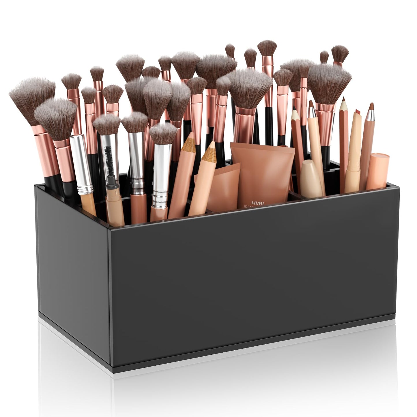 HIIMIEI Clear Makeup Brush Holder Organizer