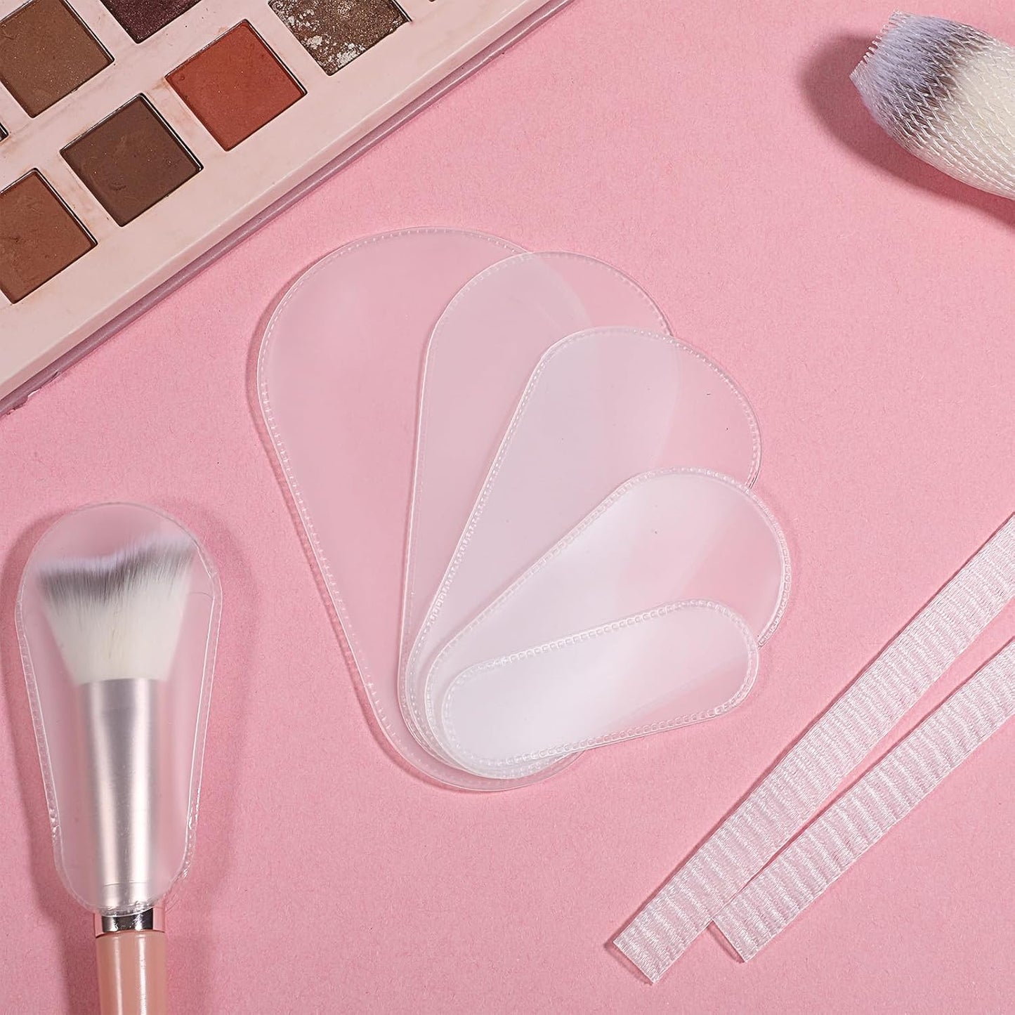 75 Pcs Reusable Makeup Brush Covers, 60 Pc Expandable Mesh