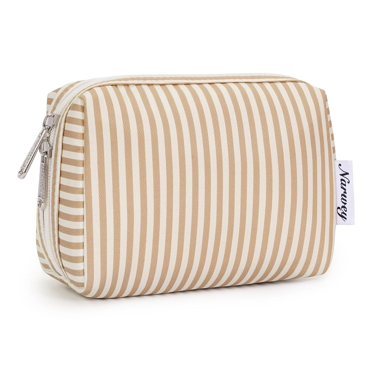 Narwey Checkered Makeup Bag Travel Cosmetic Bag Organizer Toiletry Bag Make Up Bags with Compartments for Women Girls (Large, Light Checkerboard)