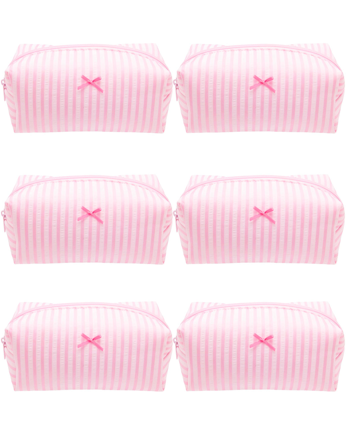 PAZIMIIK Cozy Makeup Bag for Women,Zipper Cosmetic Pouch,Stripe Blue