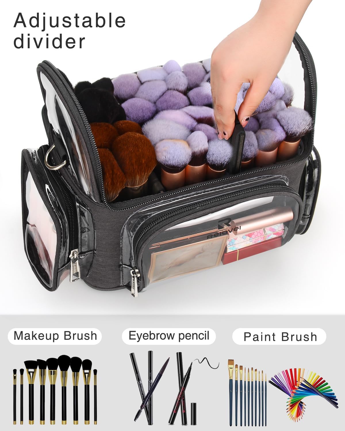 Makeup Brush Bag, Professional Makeup Brush Holder for Makeup Artist
