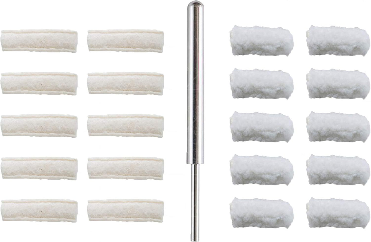 Type 316 Stainless Steel Anodes (Bit) with Sleeves for Brush Plating (Stainless Steel Bit with (10) 1/4" Cotton & (10) Wooley Sleeves)