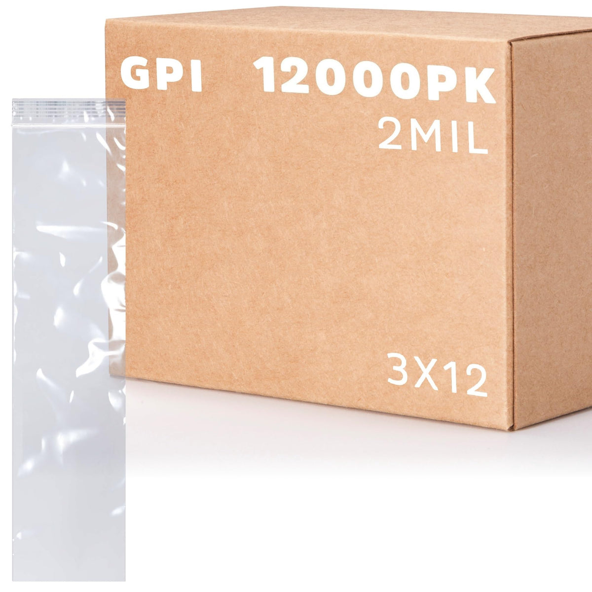 3" x 10" Long Zip Bags, 1000 Pack, Clear Plastic Reclosable Zip Baggies, 2 Mil Thick, Resealable Poly Bags for Packaging Insence, Necklaces, Jewelry & Office Supplies. GPI