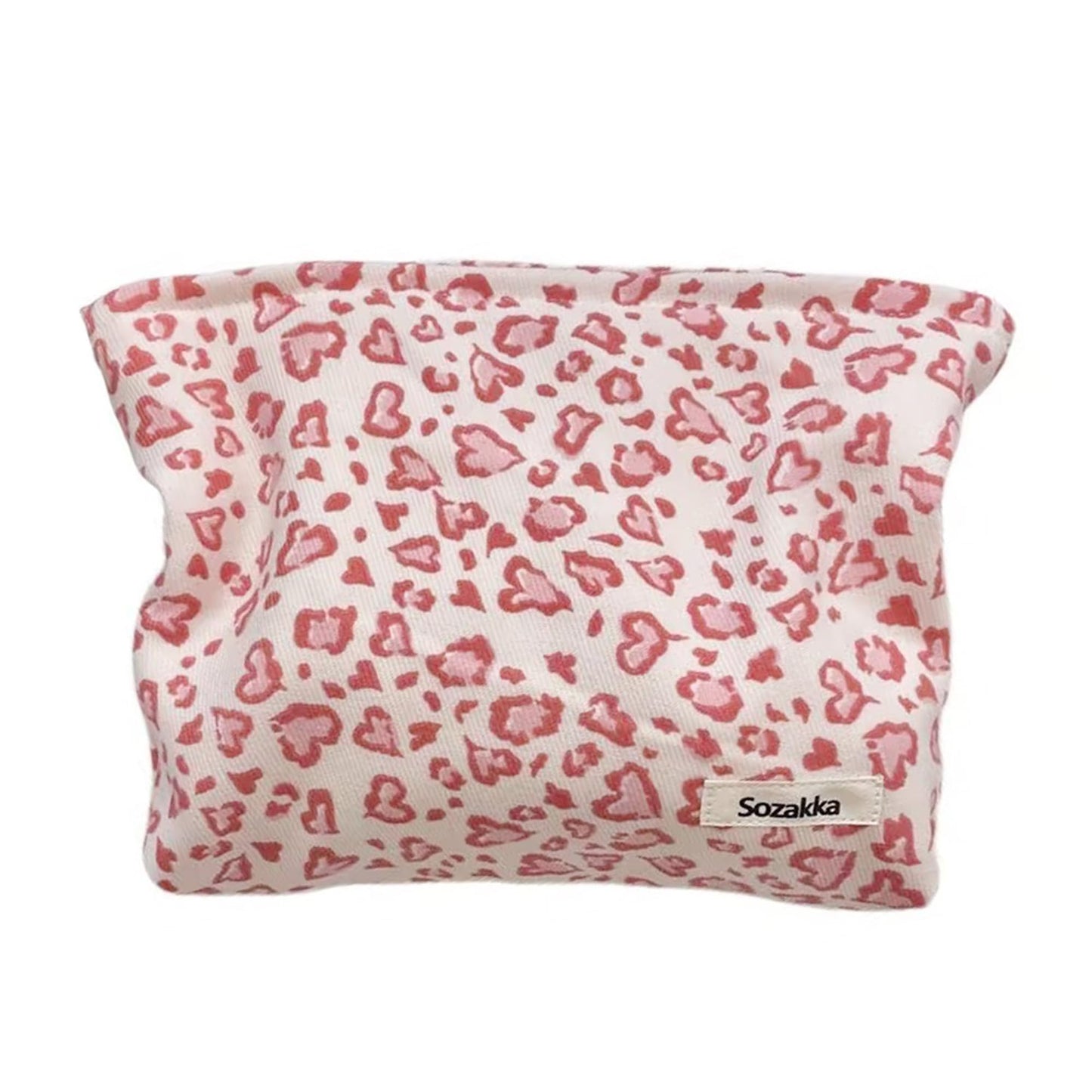Cosmetic Bags for Women, Large Floral Makeup Bag for Purse, Dark Red Rose