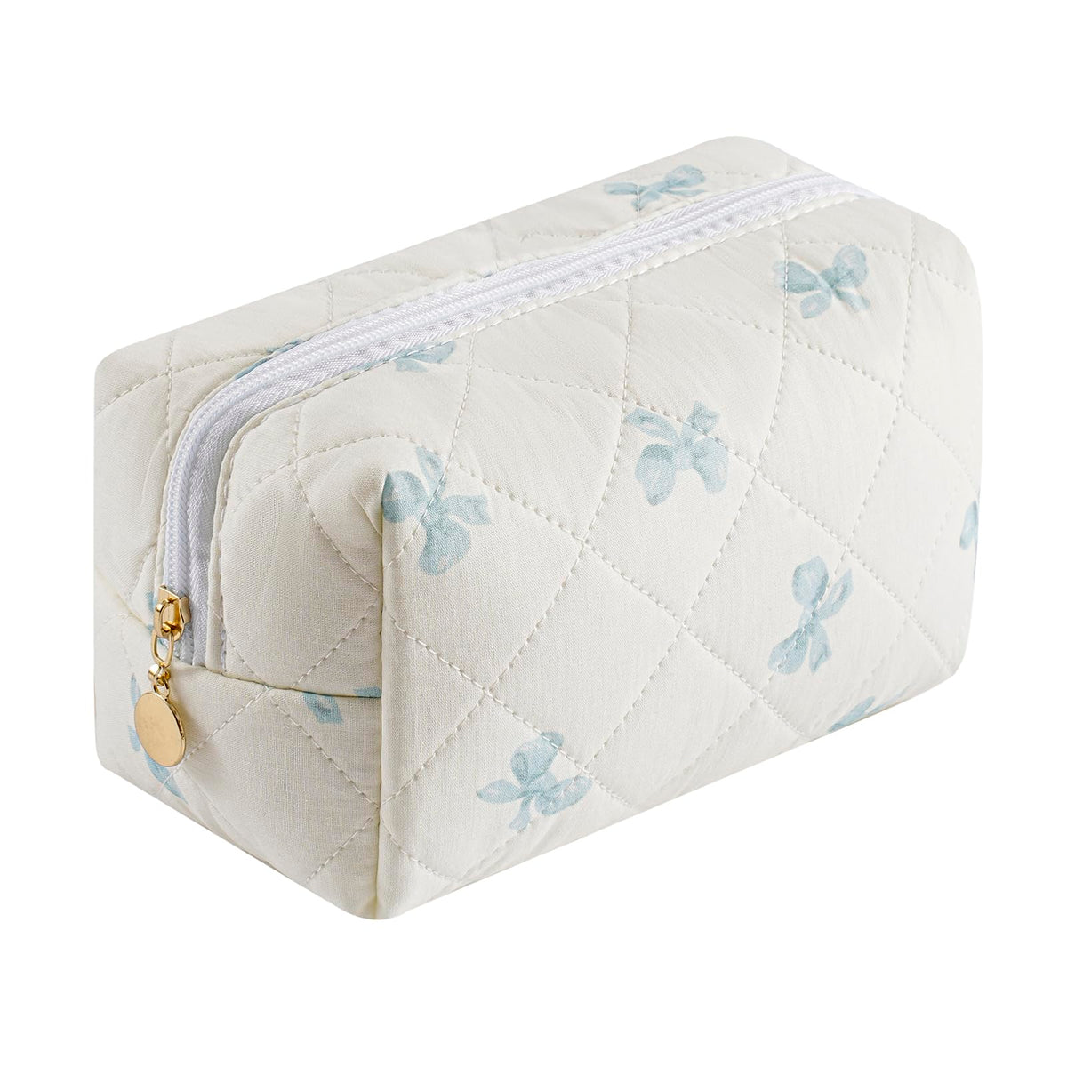 Makeup Bag Travel Cosmetic Bag for Women Girls, Zipper Make Up Pouch, Floral Flowers Toiletry Organizer Makeup, Portable Storage Cosmetic Travel Cloth Bag (Pink)
