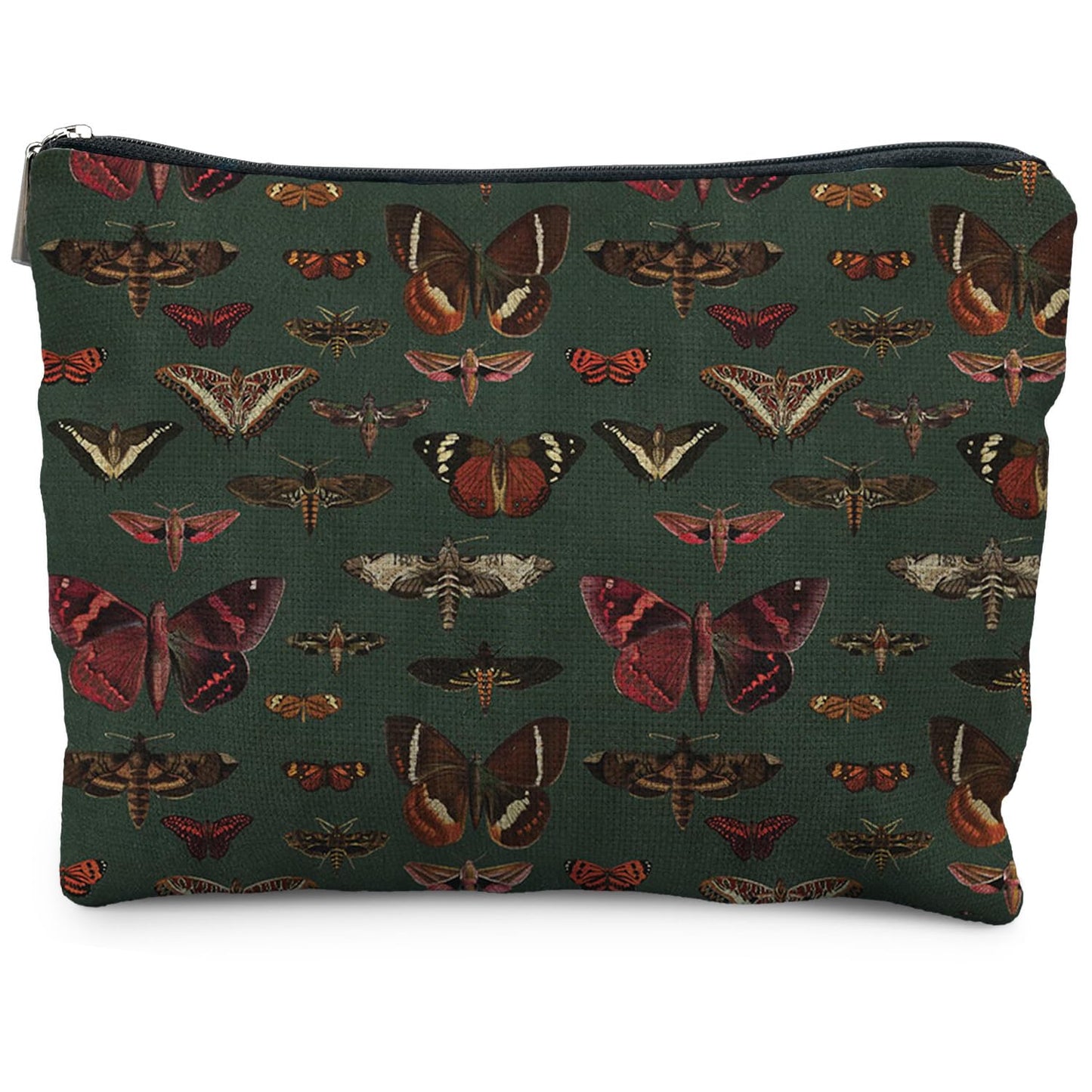 Boho Makeup Bag Gifts for Women, Sunset Leaf Aesthetic Makeup Pouch