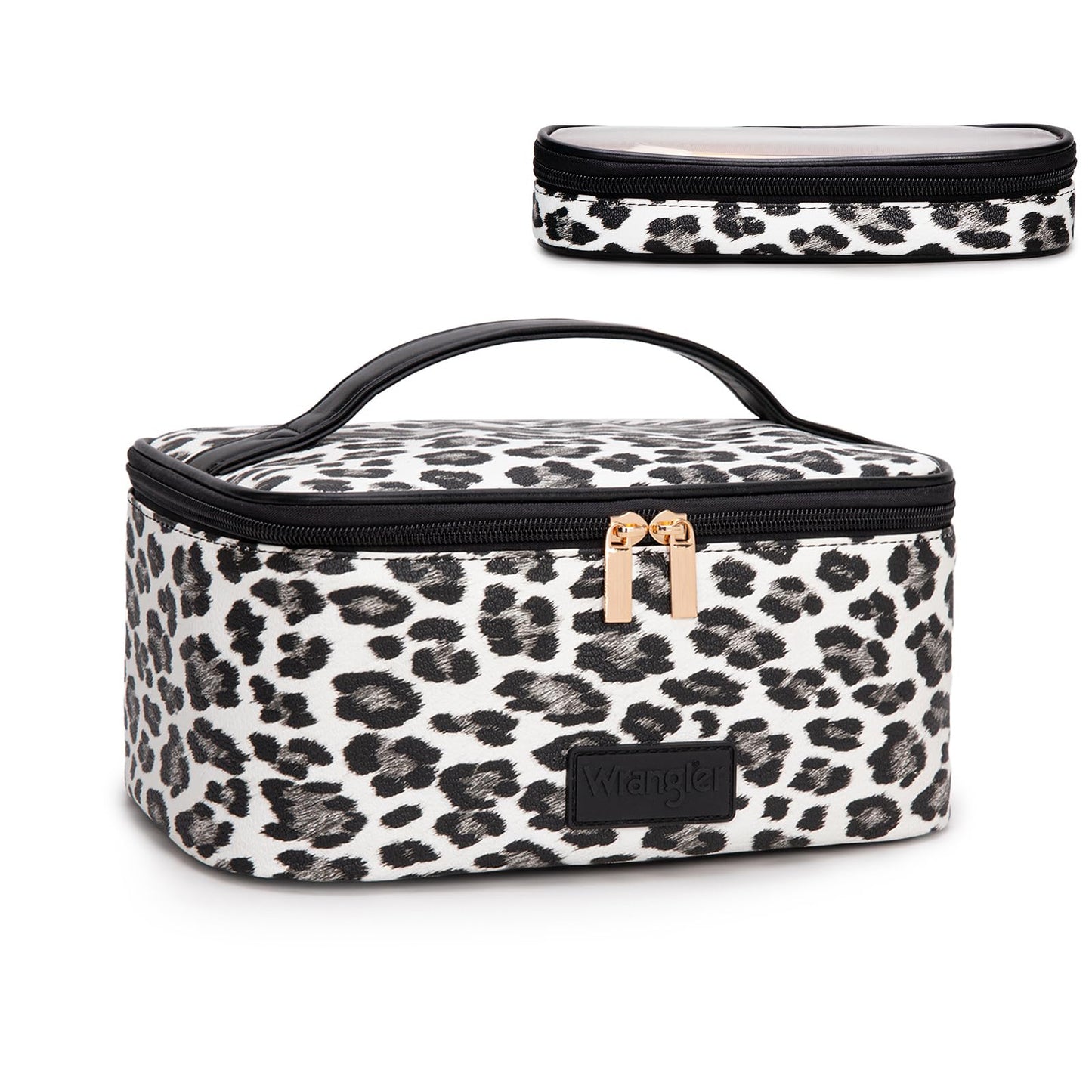 Wrangler Travel Makeup Bag 2pcs Set Cosmetic Bag with Makeup Brush Holder