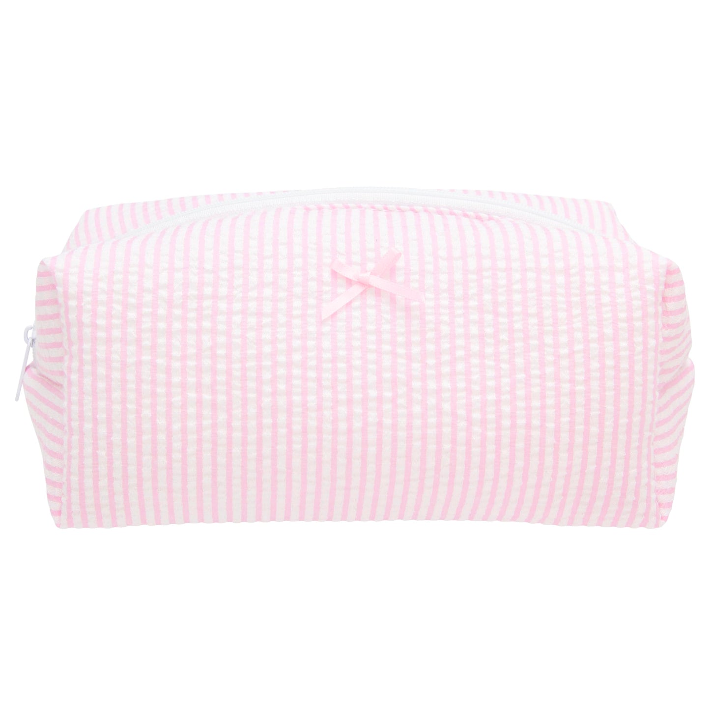 PAZIMIIK Cozy Makeup Bag for Women,Zipper Cosmetic Pouch,Stripe Blue