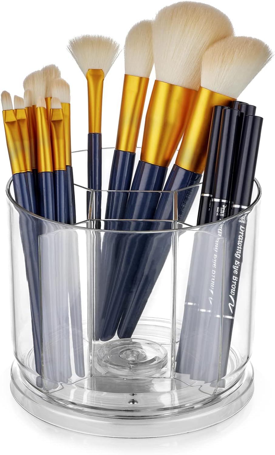 Makeup Brush Holder Organizer, Rotating Makeup Organizer for Vanity