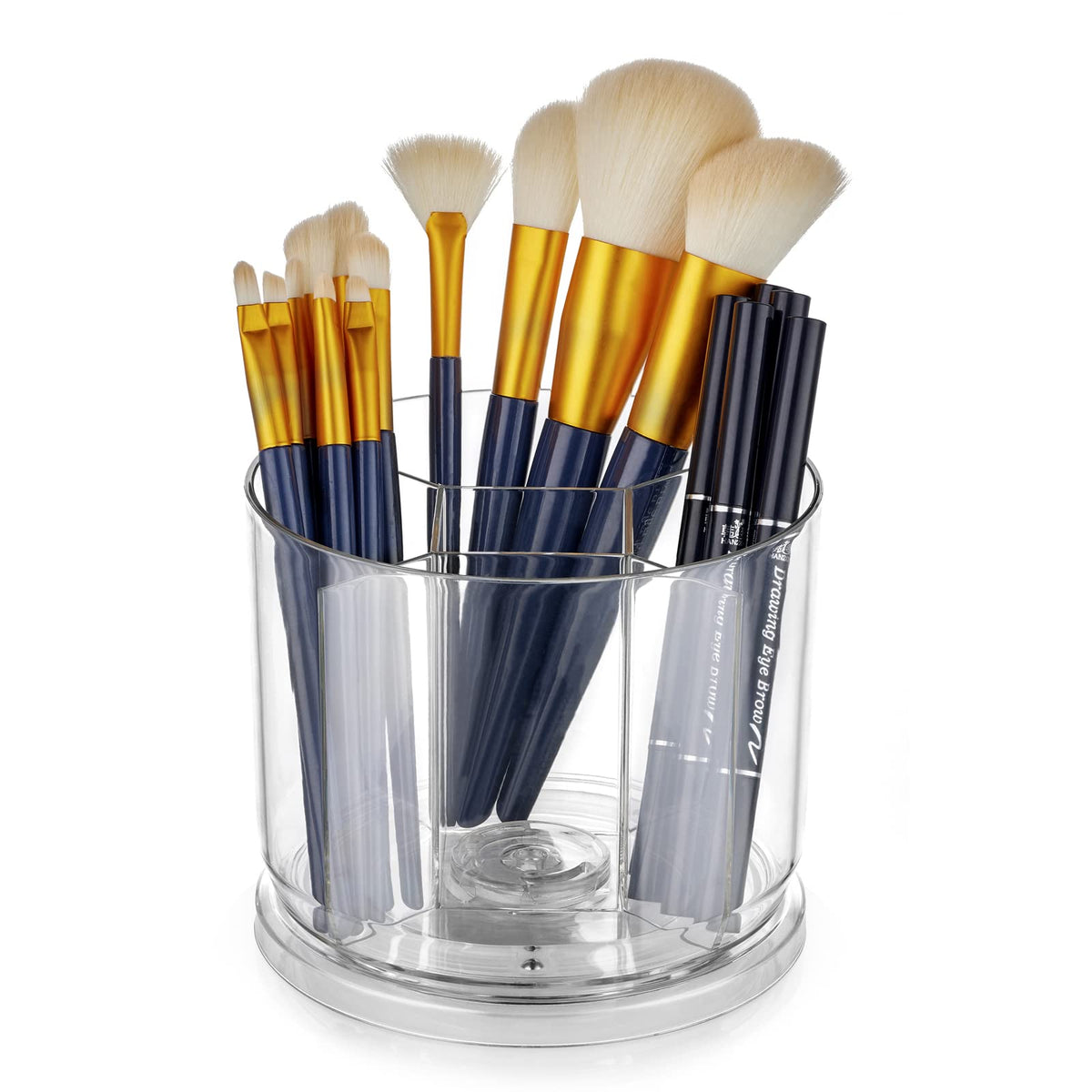 Makeup Brush Holder Organizer, Rotating Makeup Organizer for Vanity