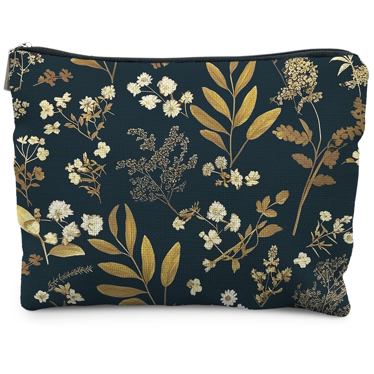 Boho Makeup Bag Gifts for Women, Sunset Leaf Aesthetic Makeup Pouch