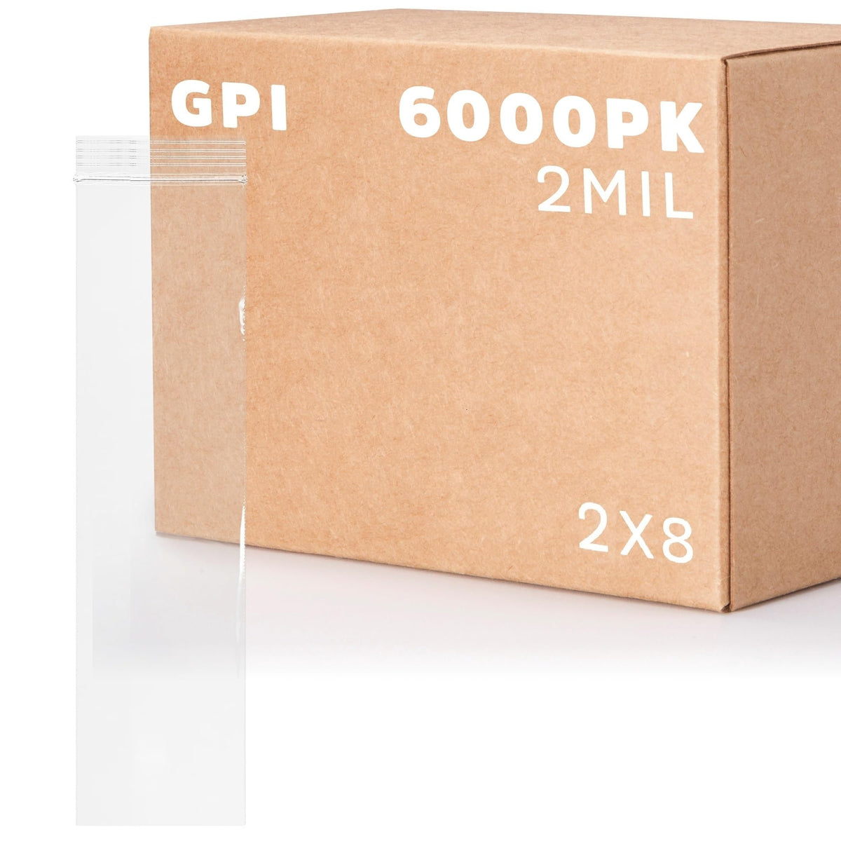 3" x 10" Long Zip Bags, 1000 Pack, Clear Plastic Reclosable Zip Baggies, 2 Mil Thick, Resealable Poly Bags for Packaging Insence, Necklaces, Jewelry & Office Supplies. GPI