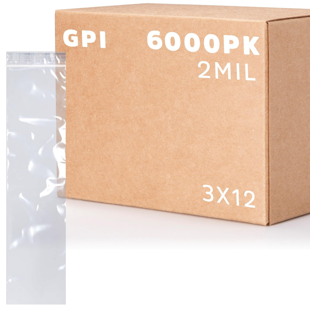 3" x 10" Long Zip Bags, 1000 Pack, Clear Plastic Reclosable Zip Baggies, 2 Mil Thick, Resealable Poly Bags for Packaging Insence, Necklaces, Jewelry & Office Supplies. GPI